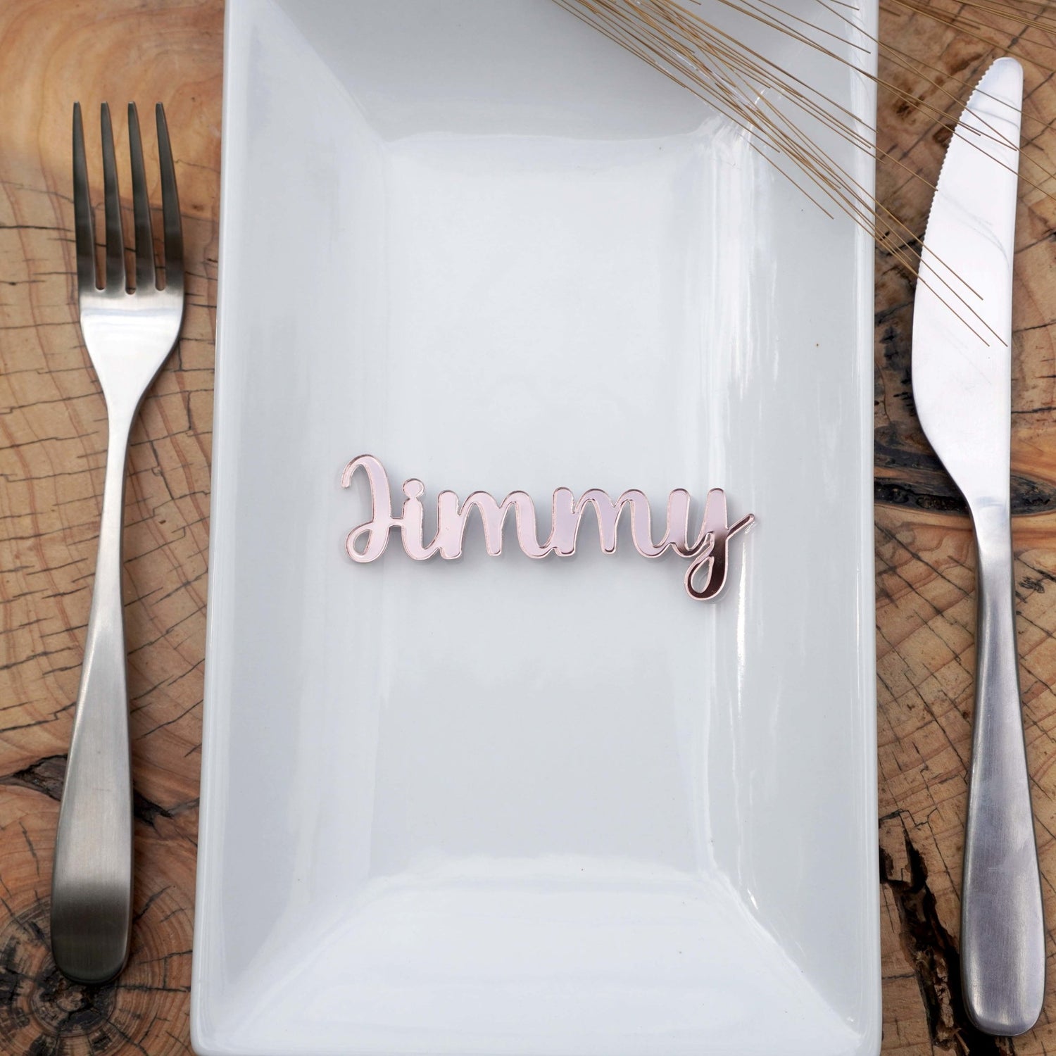 personalised acrylic places names for table decorations 