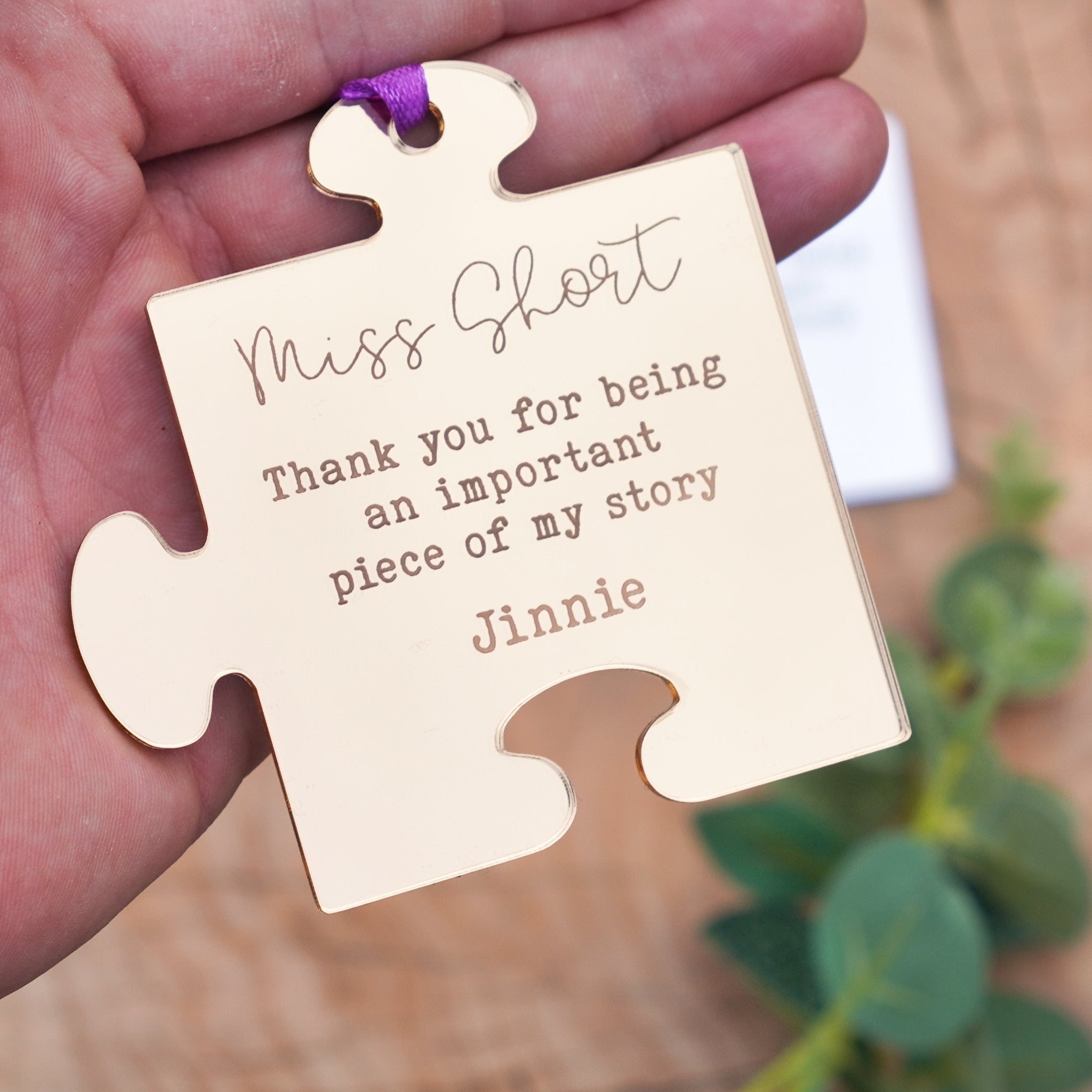 Thank You Keepsake Gift for Teacher