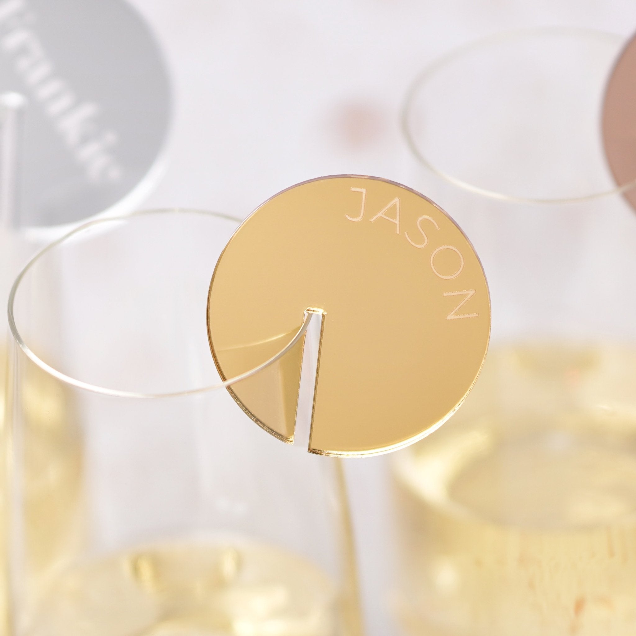 Wedding party drink charms
