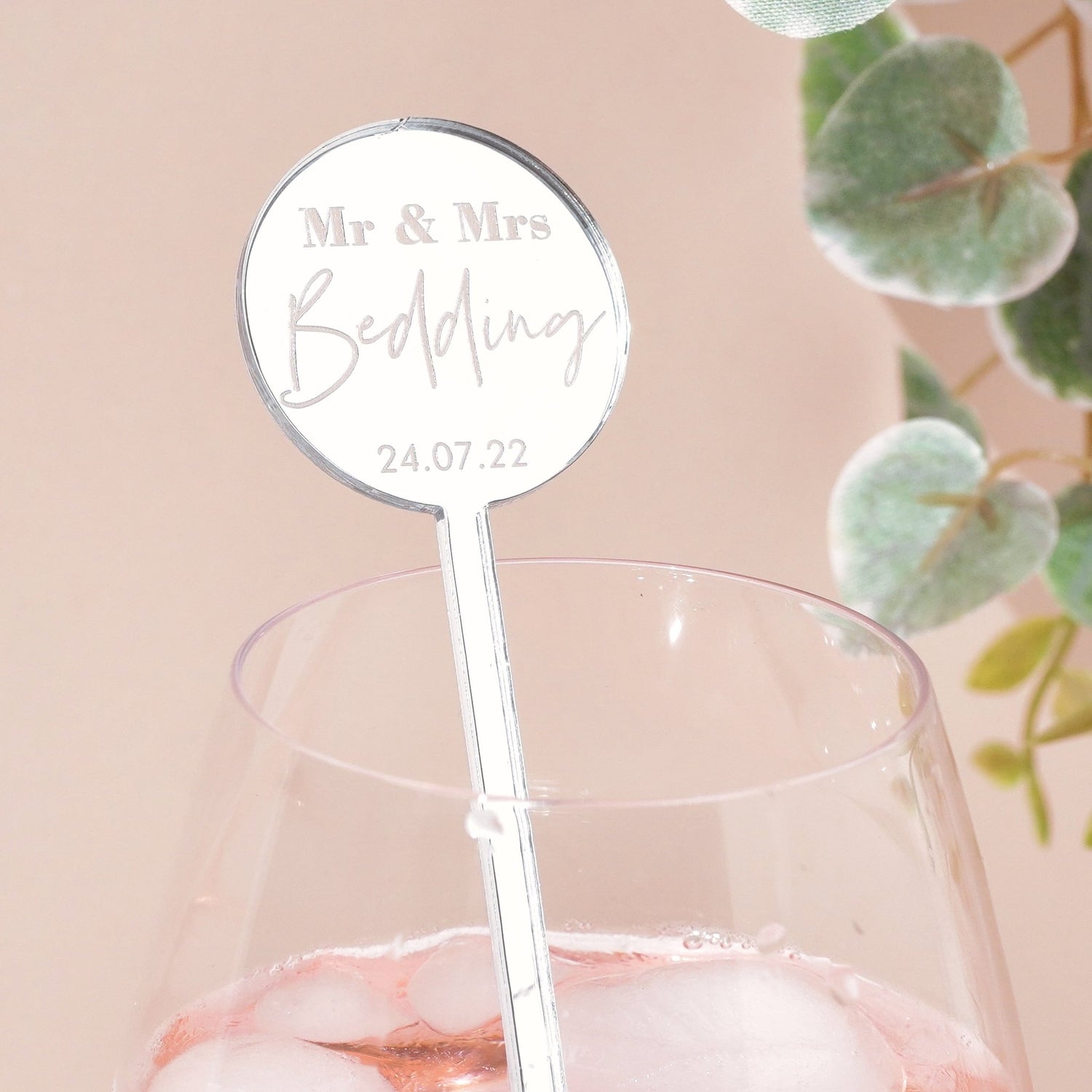 personalised acrylic cocktail drink stirrer