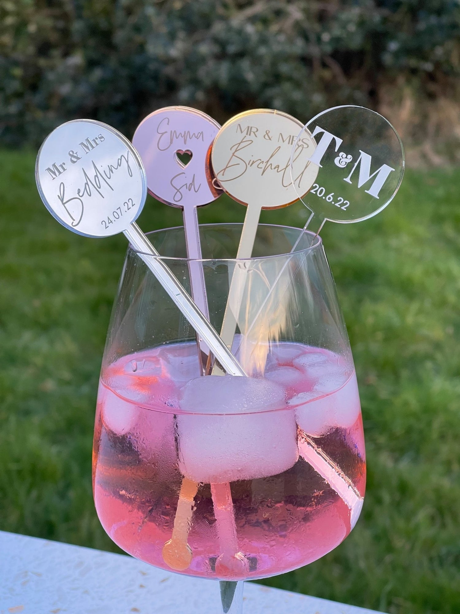 acrylic drink stirrers for wedding