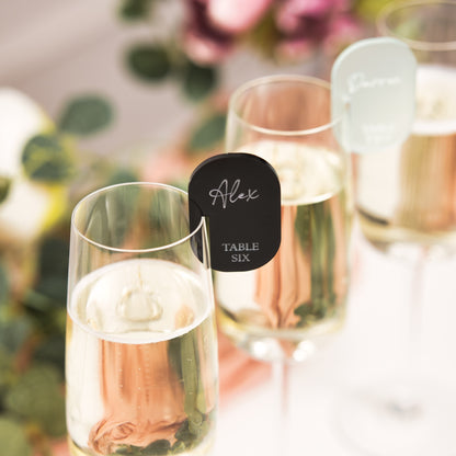 Wine glass wedding favours
