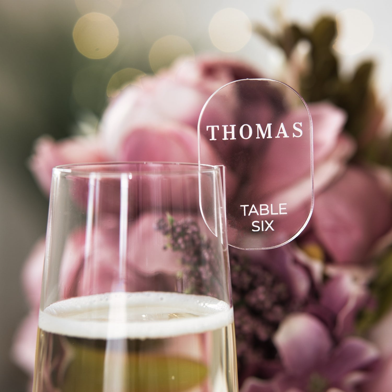 Customised Drink Charms With Table Numbers