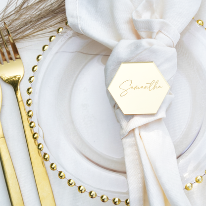 Personalised Wedding Hexagon Name Places