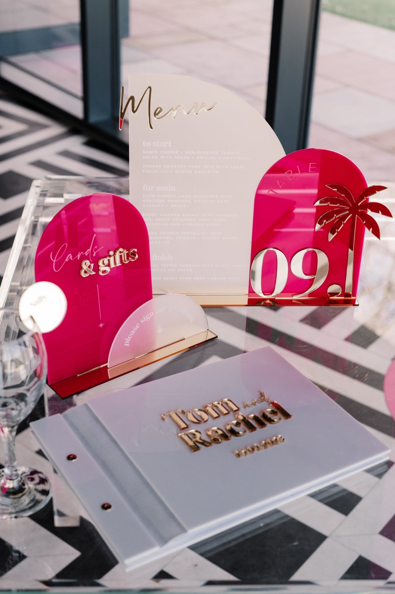 Table numbers signage