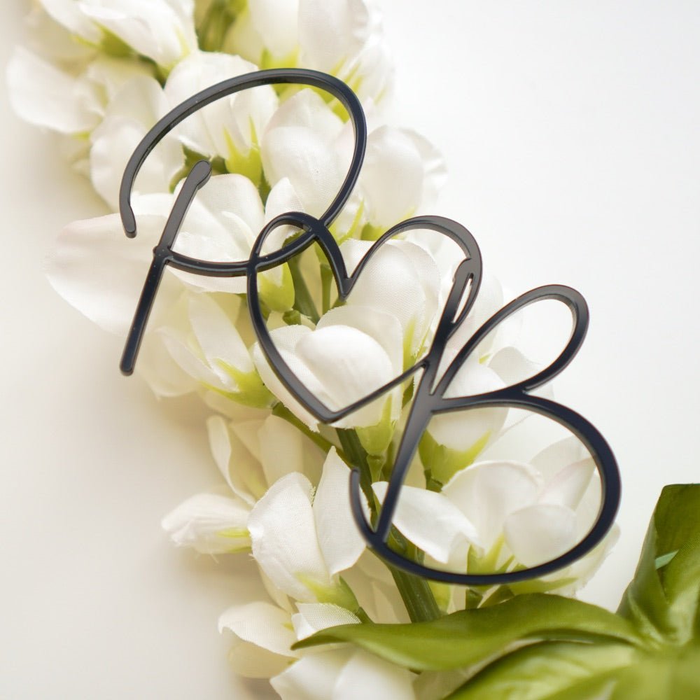 wedding initial cake topper