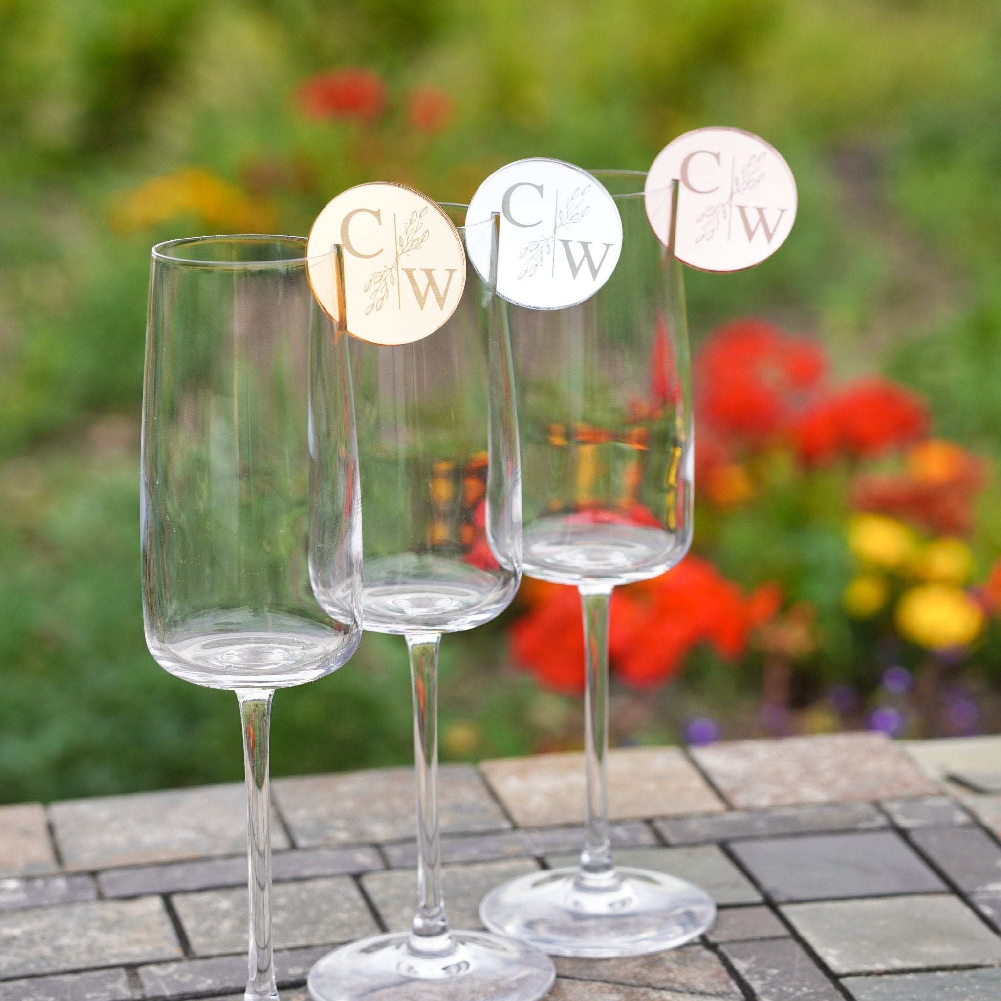 Acrylic Wedding Name Drink Place Setting