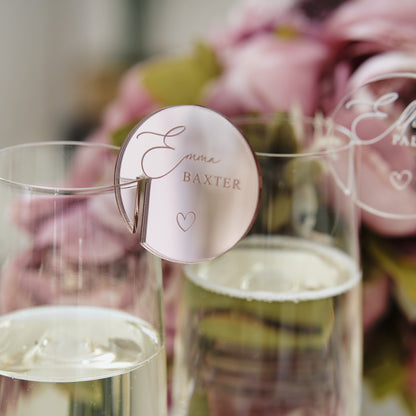 Personalised wedding name tags