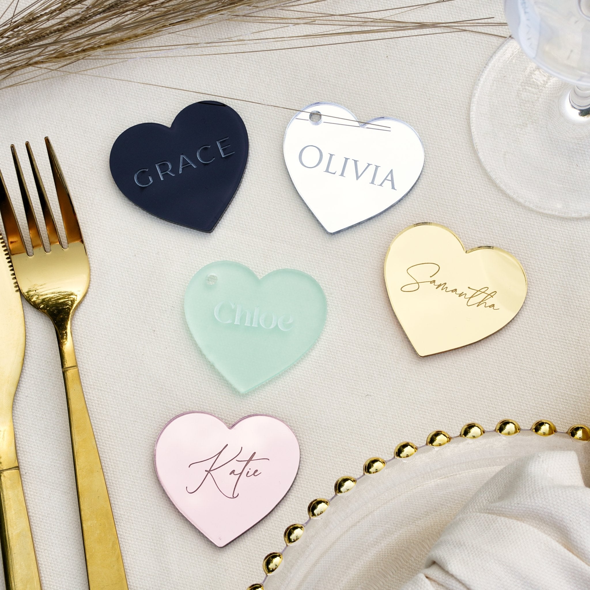 Personalised Wedding Name Places Hearts