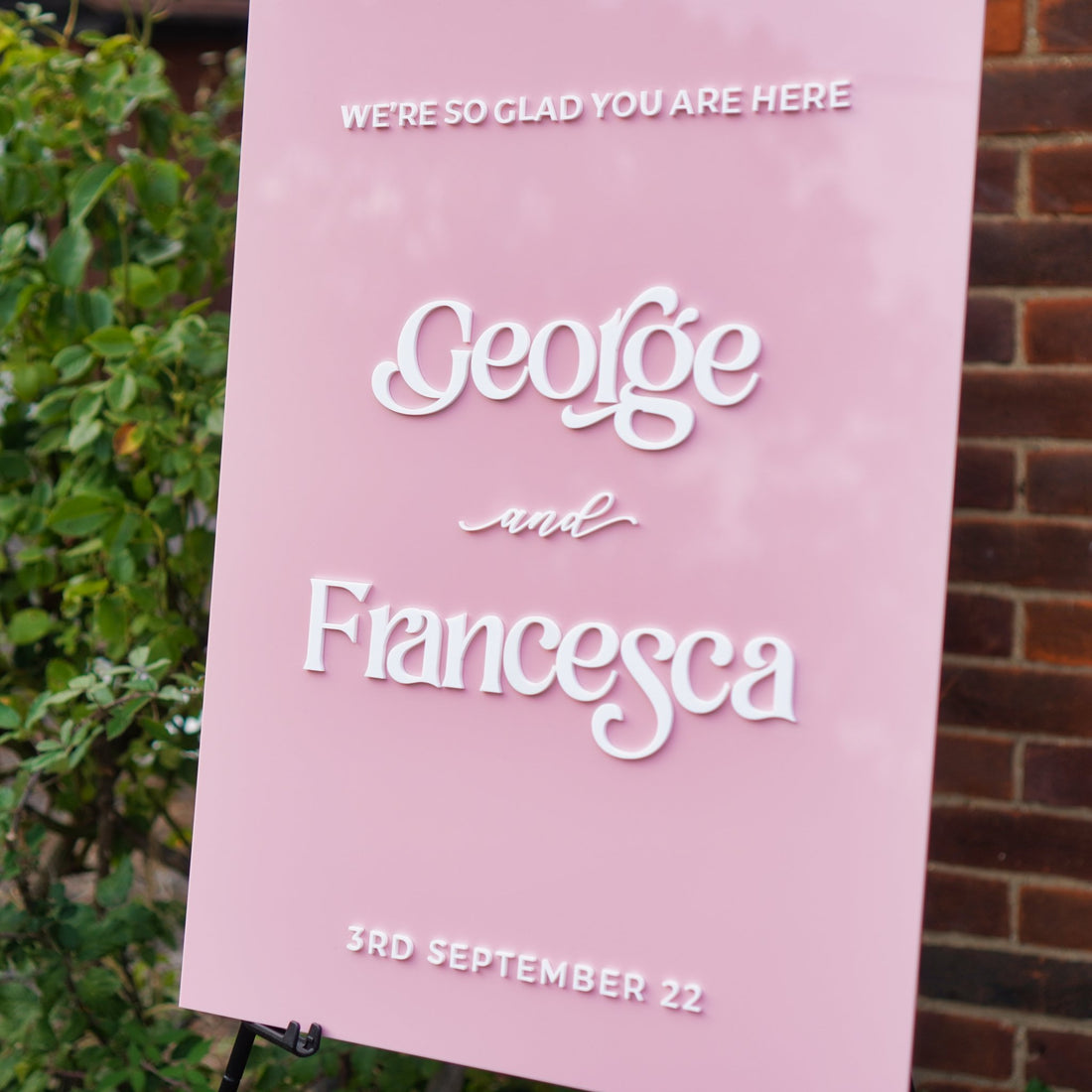 Wedding Sign A2 Size 3D