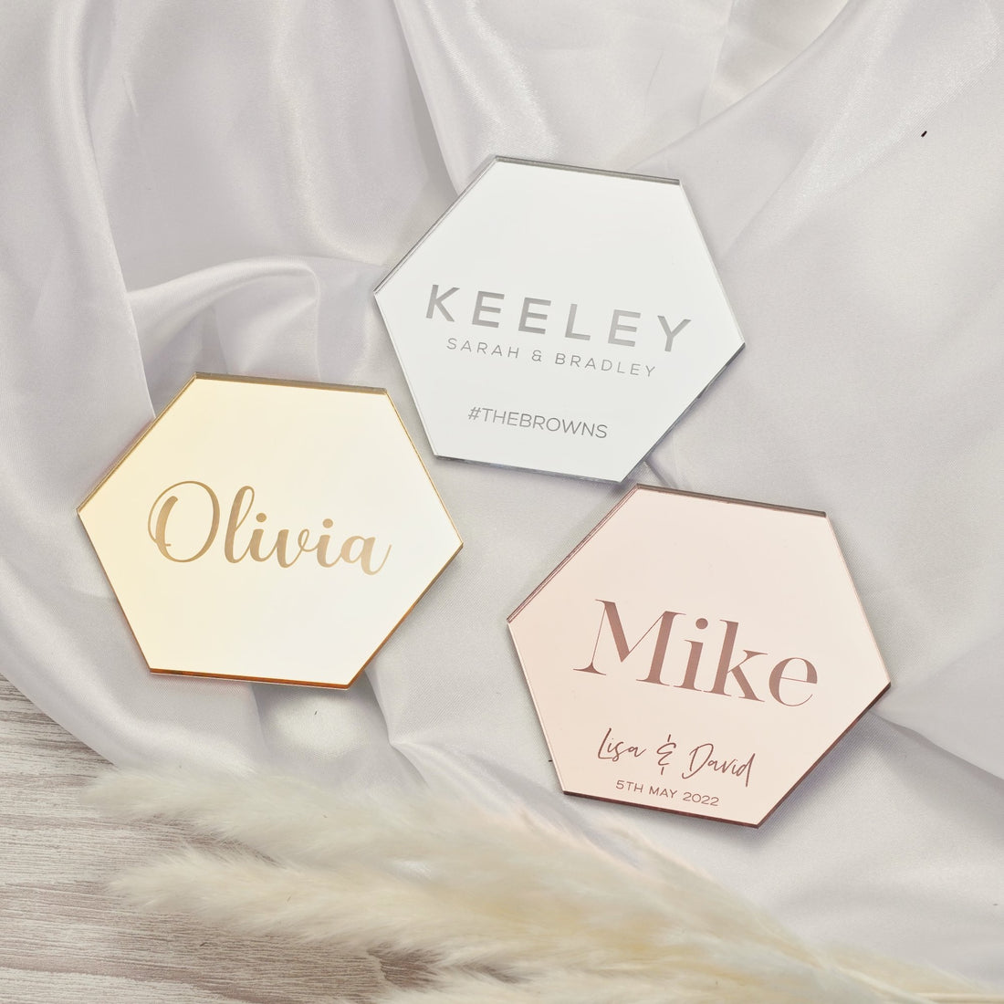 personalised wedding coaster place names