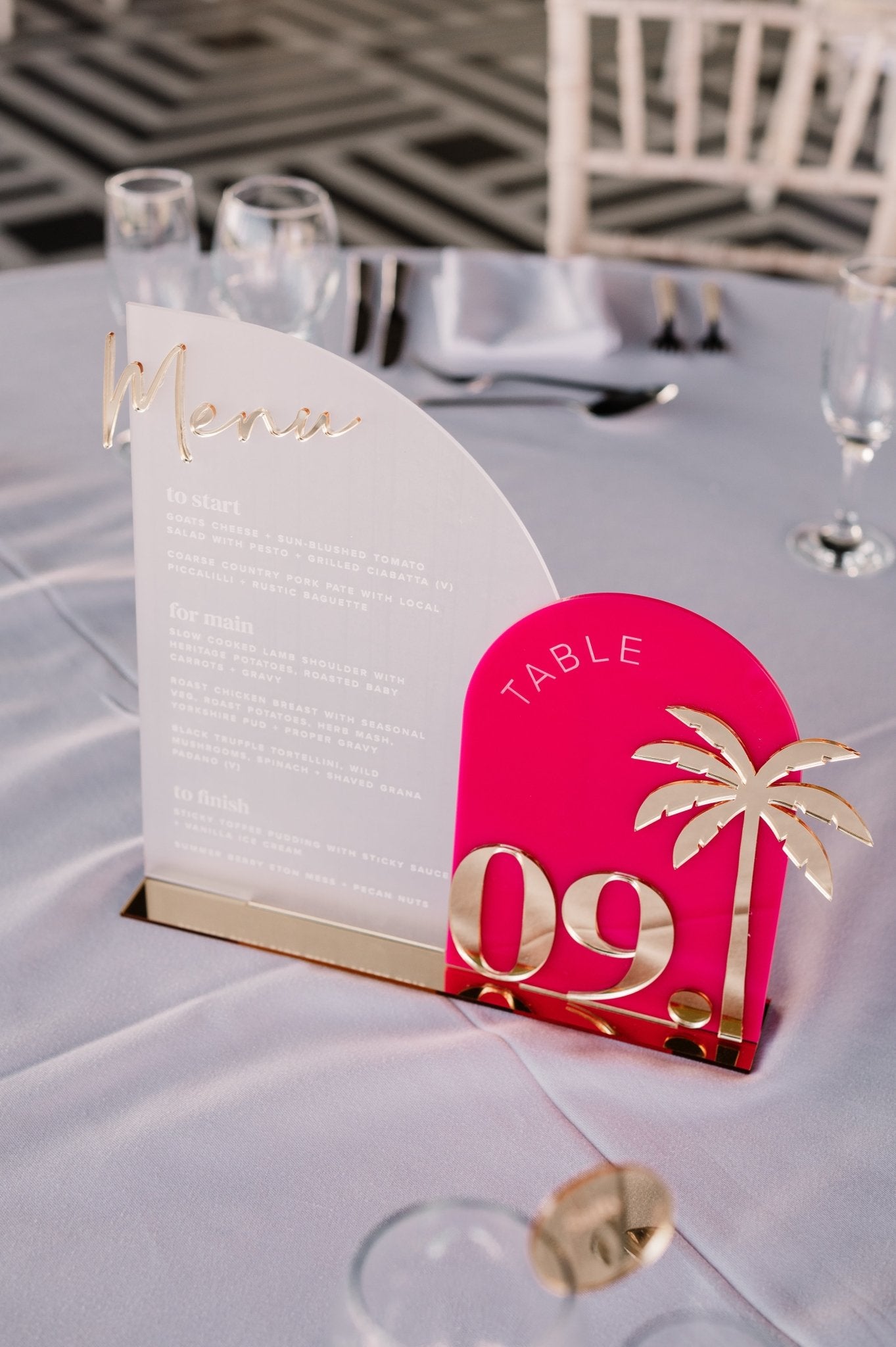 Wedding table numbers