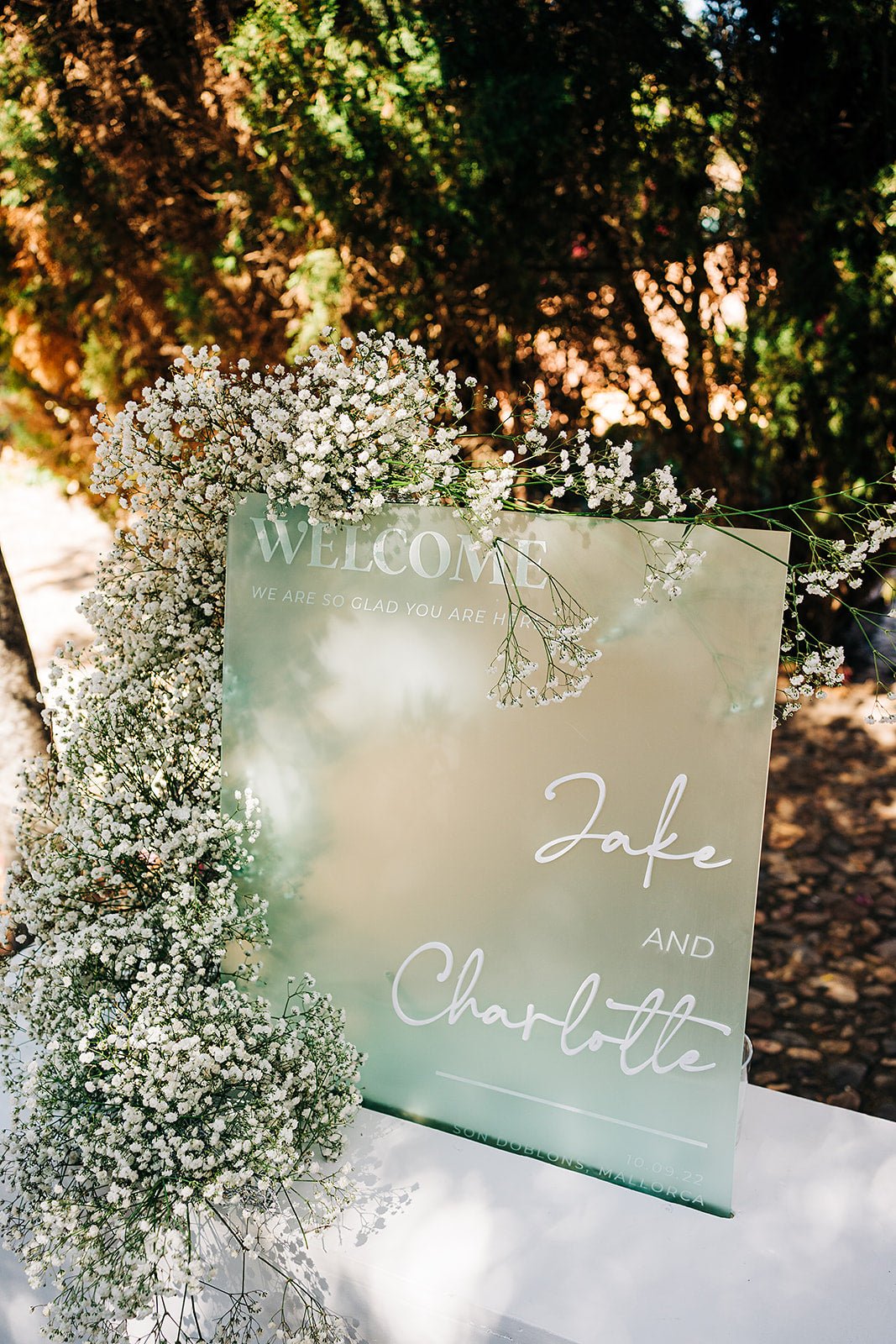 Personalised Acrylic Wedding Welcome Sign