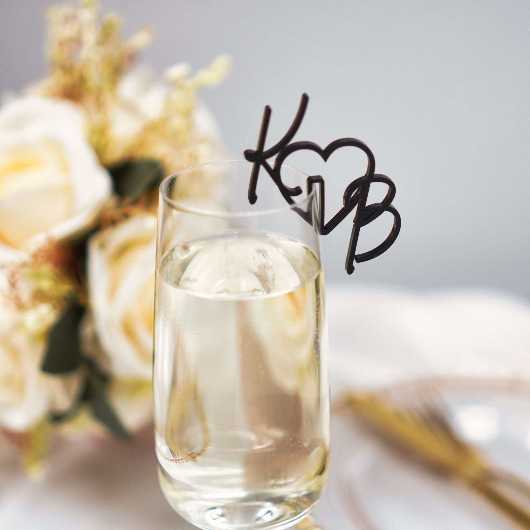 Wedding Initials Drink Charm