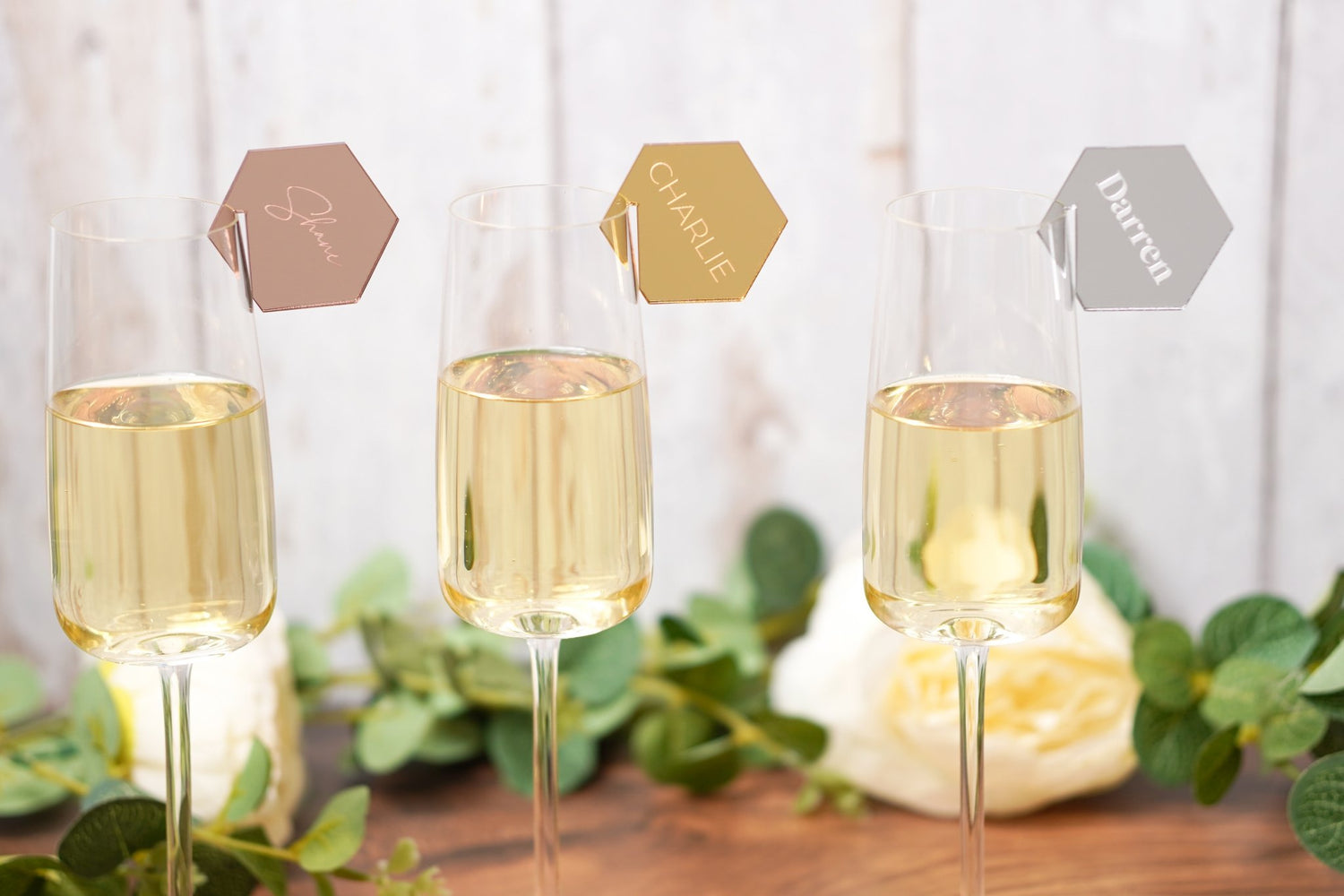 Personalised party drink charms