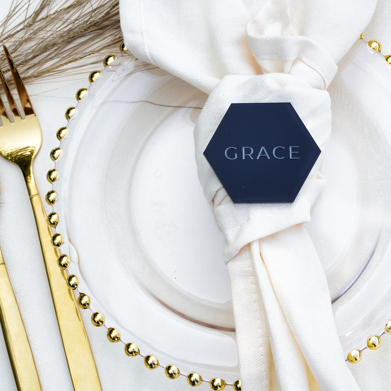 Personalised Wedding Hexagon Name Places