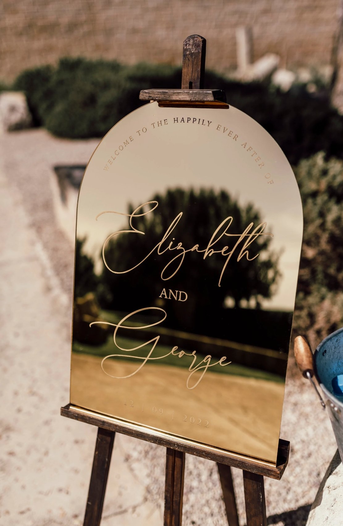Personalised Acrylic Arch Wedding Sign by Inketch – inketch