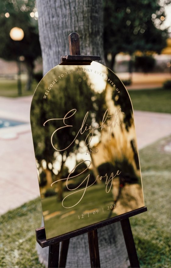 Personalised Acrylic Arch Wedding Sign by Inketch – inketch