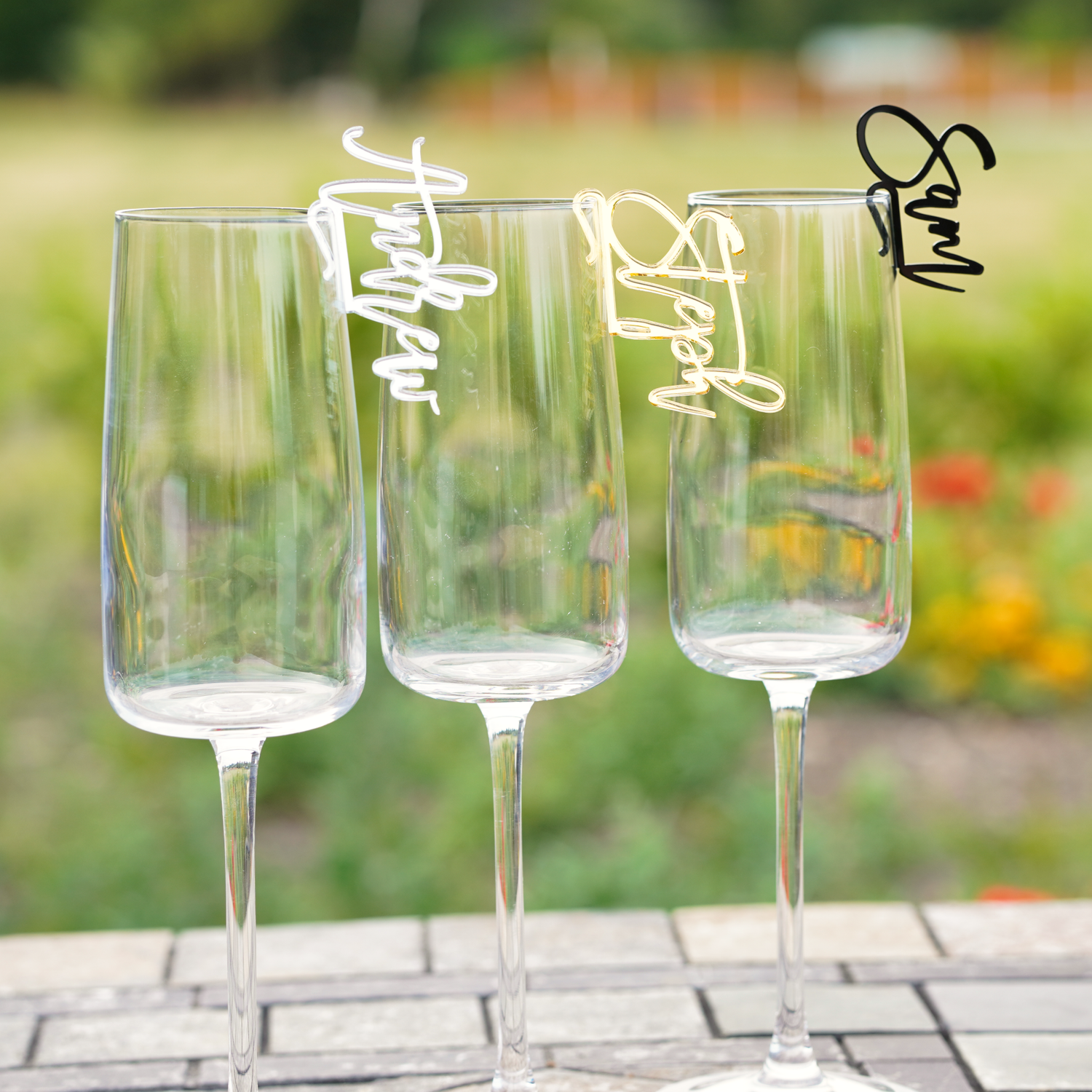 Wine glass tags